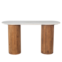 ORGANIC CONSOLE WOOD MANGO WALNUT MARBLE 140x45xH7