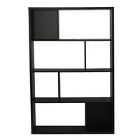 DOMINO BOOKCASE HONEYCOMB BLACK OAK 120x29xH180cm E1 PRC