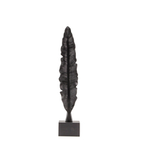 FEATHERS DECO FEATHER POLYRESIN BLACK 11x11xH58cm