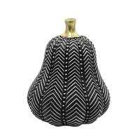 PUMKIN DECO PUMKIN POLYRESIN BLACK WHITE 14x14xH16