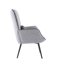 MANIFEST ARMCHAIR FABRIC GREY METAL BLACK PRC