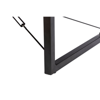 WIRE COFFEE TABLE WOOD ACACIA WALNUT METAL BLACK 120x60xH40cm IN