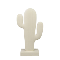 CANCUN DECO CACTUS POLYRESIN WHITE 16x5,5xH29cm PR