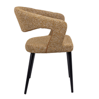 CAPRICE CHAIR ARMCHAIR FABRIC MUSTARD WHITE METAL BLACK MATTE E1 PRC