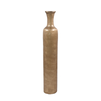 FLES VASE ALUMINIUM GOLD 11x11xH65cm IN