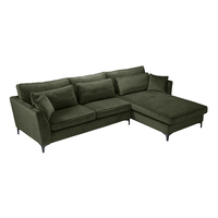 FOREVER SOFA CORNER RIGHT EASY CLEAN FABRIC OLIVE GREEN E1 EU