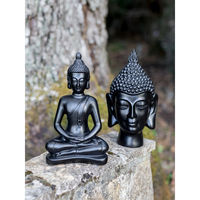 NABASA DECO BUDDHA POLYRESIN BLACK 18x10xH29cm PRC