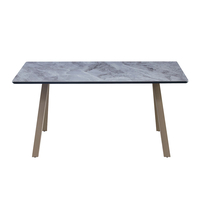 CALIPER TABLE CERAMIC CAPPUCCINO WITH MARBLE PATTERN METAL CAPPUCCINO PRC
