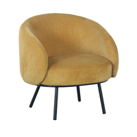 MALU ARMCHAIR FABRIC YELLOW METAL BLACK E1 PRC