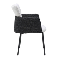 TAF CHAIR ARMCHAIR FABRIC BEIGE BLACK METAL BLACK E1 PRC