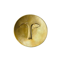 FACE DECO WALL ALUMINIUM GOLD D38xH7,5cm IN