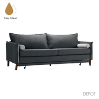 COMMODO SOFA BED 3SEAT EASY CLEAN FABRIC ANTHRACITE GREY E1 EU