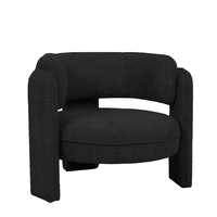 GARDA ARMCHAIR FABRIC BLACK PRC