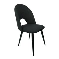 COMMODO CHAIR FABRIC BLACK METAL BLACK E1 PRC