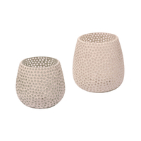 HERNA BASE FOR CANDLE GLASS WHITE D9xH10cm IN