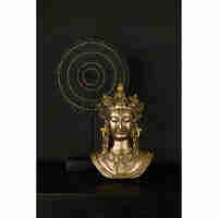 GODDESS DECO FIGURE POLYRESIN GOLD 19,9x11,9xH29,4