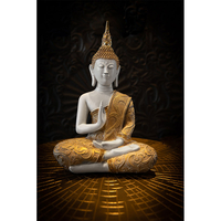 FADHI DECO BUDDHA POLYRESIN BEIGE GOLD PURPLE 21,9