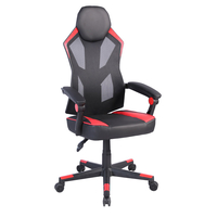 FUSION GAMING CHAIR DESK FABRIC BLACK NYLON RED PP 50x74xH137cm PRC