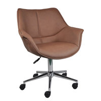JONES CHAIR DESK FABRIC BROWN METAL METAL 68x64xH92cm PRC