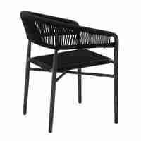 SCORPION ARMCHAIR ALUMINIUM BLACK 56x57,5xH76cm PRC