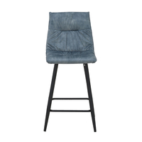 LINEA STOOL BAR FABRIC WATER GREEN METAL BLACK E1 PRC