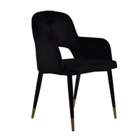 GALA 2 CHAIR FABRIC BLACK METAL BLACK E1 PRC