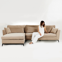 FOREVER SOFA CORNER LEFT EASY CLEAN FABRIC CAMEL E1 EU