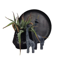 KAMILO 1 DECO GIRAFFE POLYRESIN BLACK WHITE 12x7xH