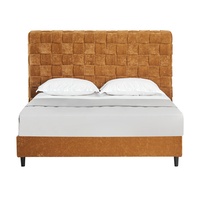 BALZAK BED (FOR MATTRESS 160x200cm) FABRIC CAMEL E1 PRC