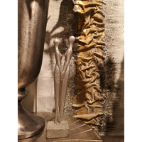 ENSEMBLE DECO FIGURE POLYRESIN SILVER 8,2x4,8xH30,