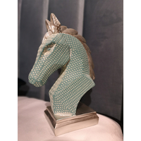 KOOS DECO HORSE POLYRESIN MINT SILVER 19,5x10,5xH2