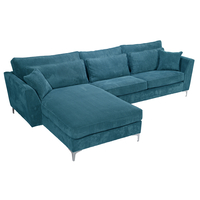 FOREVER SOFA CORNER LEFT EASY CLEAN FABRIC PETROL E1 EU