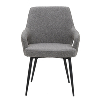 PONTE CHAIR FABRIC GREY METAL BLACK E1 PRC