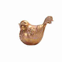 HOOPOE 3 DECO BIRD POLYRESIN GOLD 16x10,3xH12cm PR