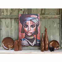 BANDU PAINTING CANVAS MULTICOLOR WOOD 60x90xH3cm P