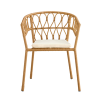 SURABAYA CHAIR PE RATTAN NATURAL WHITE 59x56x77.5 PRC