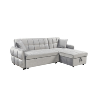 CROSSOVER SOFA BED REVERSABLE CORNER FABRIC GREY LIGHT E1 PRC