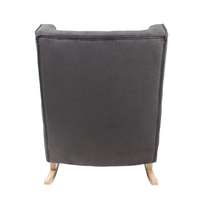 GRANDMA ARMCHAIR FABRIC GREY WOOD RUBBERWOOD NATURAL E1 PRC