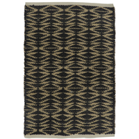 AFRICA CARPET JUTE COTTON BLACK BEIGE 60x90cm IN