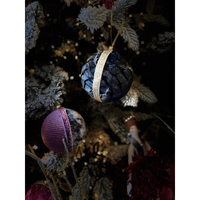 XMAS MOONLIGHT 1 PENDANT BALL POLYFOAM FABRIC GREY