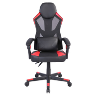 FUSION GAMING CHAIR DESK FABRIC BLACK NYLON RED PP 50x74xH137cm PRC