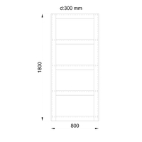 BEAT BOOKCASE MELAMINE SONOMA 80x30xH180cm E1 EU
