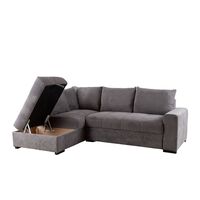 BILL SOFA BED CORNER LEFT EASY CLEAN FABRIC STONE E1 EU
