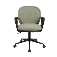 POST CHAIR DESK FABRIC OLIVE GREEN METAL BLACK MET