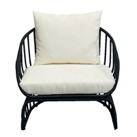 MISA ARMCHAIR RATTAN BLACK 78x85xH75cm PRC