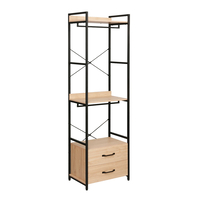 XENIA WARDROBE MELAMINE NATURAL METAL BL 60x40x