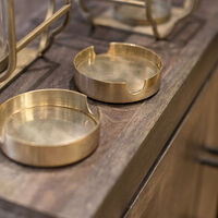 COAL COASTER ALUMINIUM GOLD D11xH3cm IN
