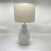 PADER LAMP TABLE 20x20x59 CERAMIC WHITE LINEN BEIGE