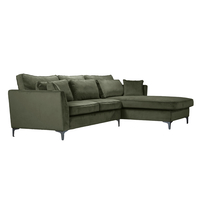 FOREVER SOFA CORNER RIGHT EASY CLEAN FABRIC OLIVE GREEN E1 EU