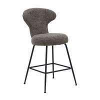 FUNGO STOOL BAR FABRIC GREY METAL BLACK E1 PRC